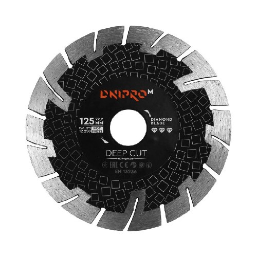 Алмазный диск DNIPRO-M 125х10-30х22,2, Deep Cut