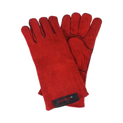 Перчатки DNIPRO-M для сварки с подкладкой, красные, 14 лет.