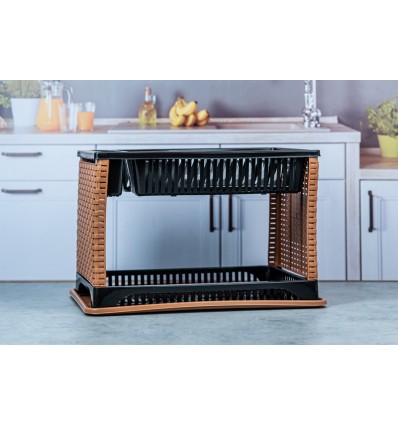 0053 two folded rattan dish rack