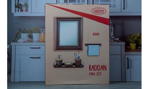 0543 rattan mirror set